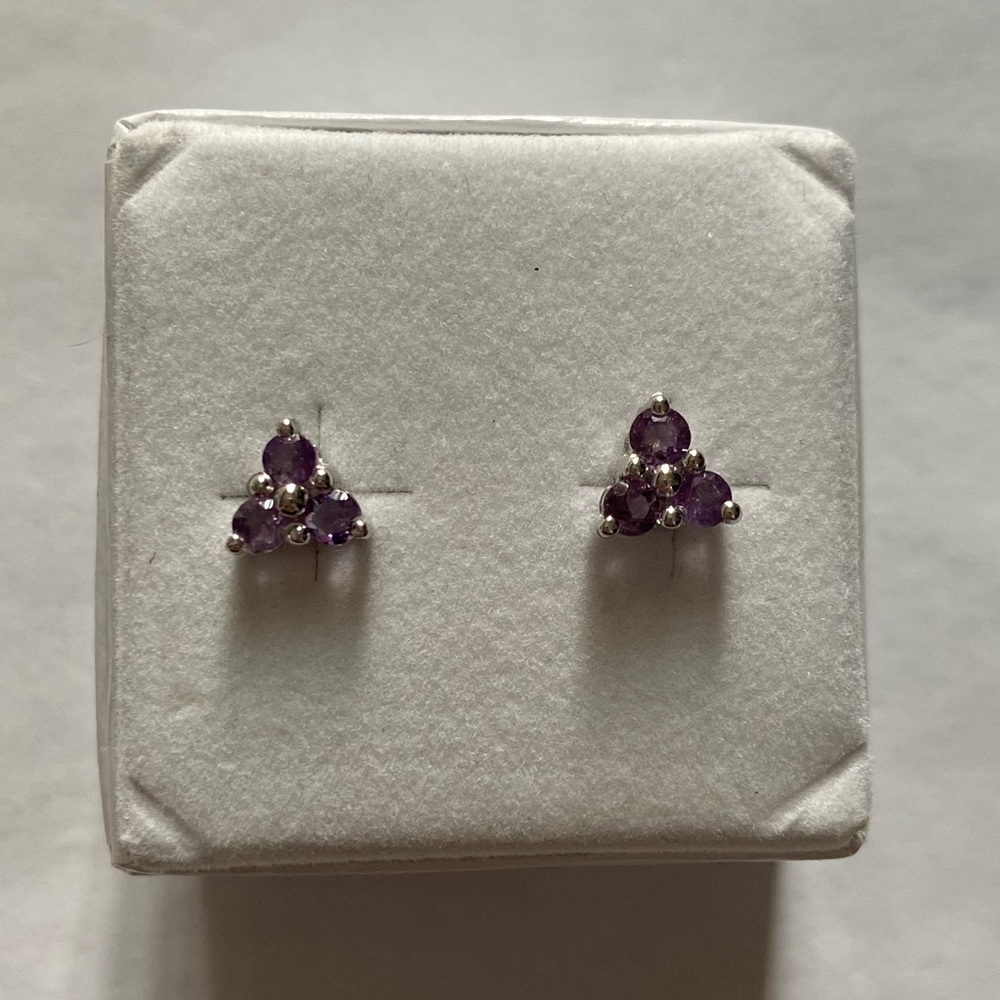 Amethyst Stud Earrings by Among the Pines